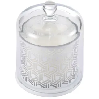 HOMEA 6BPV094BC Kerzen, Glas, Weiß, klein