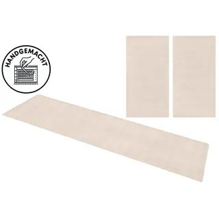 THEKO Gabbeh Uni Bettumrandung 14 x 200 cm Beige