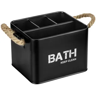 Wenko Badbox Gara 19 x 12,5 x 13 cm 4-tlg. schwarz