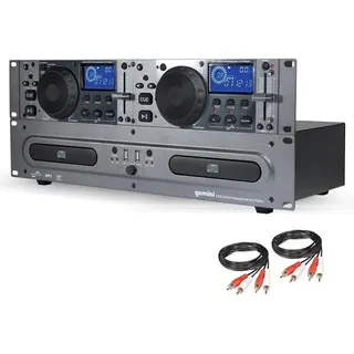 Gemini CDX Series CDX-2250i Professional Audio DJ Equipment Multimedia CD Media Player with Audio CD, CD-R, and MP3 Compatible with USB Input,Multicolored