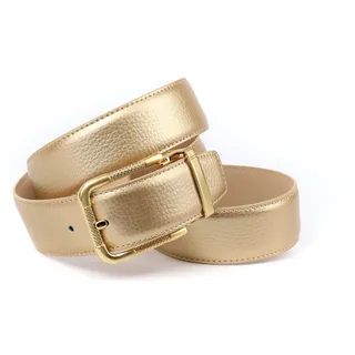 Anthoni Crown Damengürtel Leder gold 100 cm