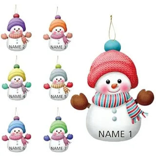 Personalisierte Weihnachtsanhänger mit Name, 2025 Kunstharz Weihnachtsbaumschmuck, Personalisierte Weihnachtskugeln Geschenke für Familienmitglieder, Ehemann, Freunde