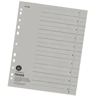 Falken Trennblätter DIN A4 1-0 grau, 230 g/qm, 100 St.