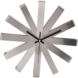Tyenaza Edelstahl-Wanduhr, Leise, Moderne, Dekorative Hängeuhr Für Schlafzimmer, Wohnzimmer
