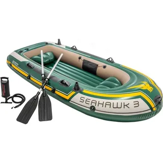 Intex Seahawk 3 Set Schlauchboot - 295 x 137 x 43 cm - 3-teilig - Grün Paddel