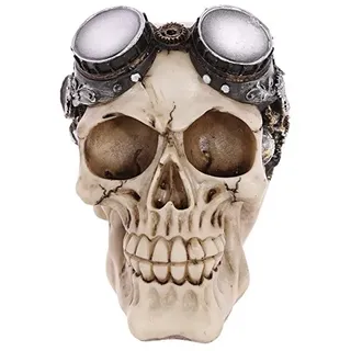 DRW Totenkopf aus Kunstharz, 12 x 9 x 14,5 cm