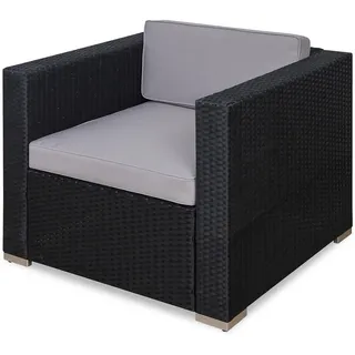 Svita Rattan Sessel Ergänzung Zubehör Polyrattan Couch California Lugano schwarz