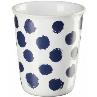 ASA Selection Becher Espresso Dark Blue Spots, Espressobecher, Kaffeetasse, Tasse, Steinzeug, Weiß Glänzend, 100 ml, 44012214 - Blau