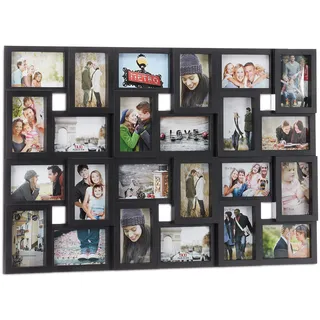 Relaxdays Bilderrahmen Collage schwarz 10x15 cm 24 St.