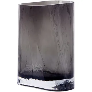 Beliani Blumenvase Glas grau Mitata , Mode , 20 cm , Dekoration, Vasen, Glasvasen