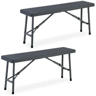 Relaxdays Bierbank 100 x 42 x 100 cm Grau