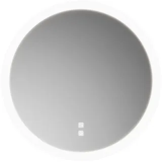 burgbad Lin20 Spiegel rund umlaufende LED-Beleuchtung, Durchmesser 75cm, Melamin, SIJN075PN529