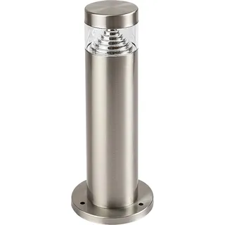 Rabalux 7828 Außenstehleuchte Lisbon, 7W, 4000K, 560lm, grau-silber, rund, neutralweiß, Modern, ø75mm - Silber, Transparent
