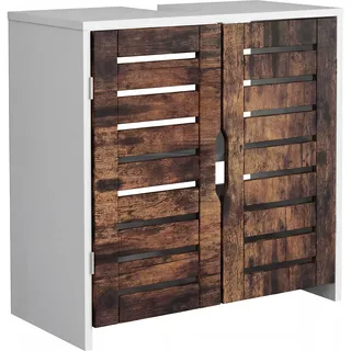 VCM Waschbeckenschrank "Holz Badschrank Badunterschrank Waschbecken Flonali" 1 Stk. tlg., weiß, vintage, eiche