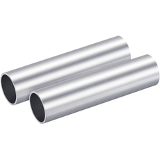 sourcing map 2 Stück 6063 Aluminium Rundrohr Aluminiumrohre 25mm AD 22mm Innendurchmesser 100mm Länge Rohr