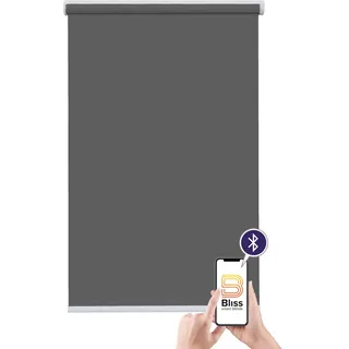 sunlines Elektrisches Rollo "Akkurollo Upcycling appgesteuert, blickdicht, Sunlines" blickdicht ohne Bohren appgesteuert via Bluetooth, anthrazit