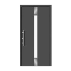 Aluminium-Haustür Moderno M440/B 110 x 210 cm Anthrazit Metallic Anschlag Links