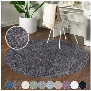 Carpet City »City Shaggy« rund 30 mm Höhe Teppich Langflor, Uni, Shaggy, flauschig-weich,