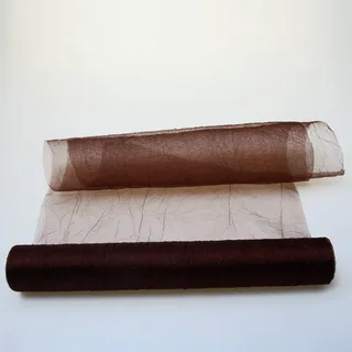 Crashorganza-Tischläufer braun - 28 cm breit - Rolle 5 Meter - 68280 88-R 280