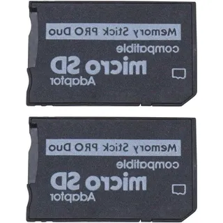 Micro SD auf Pro Duo Adapter, Kartenhalter, kompatibel, silber, 1GB