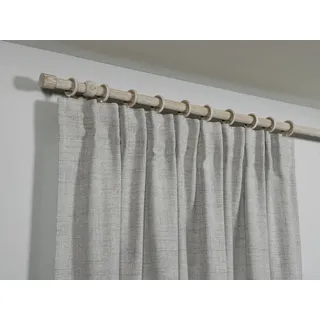 GARDINIA Holz-Gardinenstangen-Set Shorty 1-Lauf Ø 25 mm Castell-Eiche 160 cm