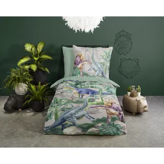 Good Morning Dinosaur Bunt 135 x 200 cm + 80 x 80 cm