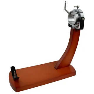 Fackelmann Professioneller drehbarer Schinkenhalter für Schinken und Schinken, Kiefer mit verchromten Beschlägen, natürliches Holz, 36,5 x 16,5 x 37,5 cm, 1 Stück