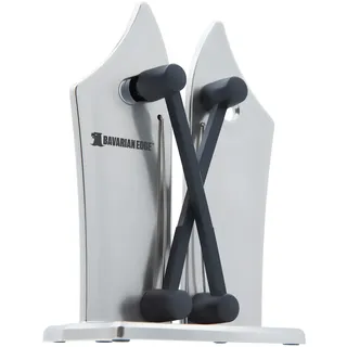 Bavarian Edge - Messerschärfer – Profi Messerschleifer für alle Klingen - Messer schärfen zum Durchziehen mit X-Cross-Technologie - manueller Messerschärfer & Rollschleifer - einfach Messer schärfen