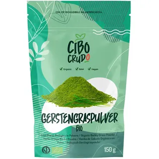 Gerstengras Pulver Bio - 150g. Gerstengrassaft Pulver Bio un Roh für Haare oder Detox. Organic Barley Grass Juice Powder. Green Magma.