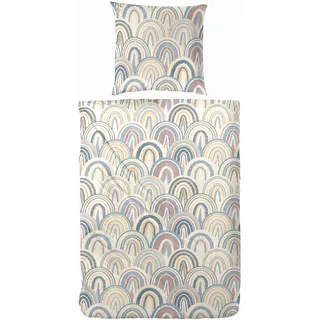 Primera Bettwäsche "Primera Renforce-Bettwäsche Rainboho" 2 Stk. mit kleinen schlichten Regenbögen, beige