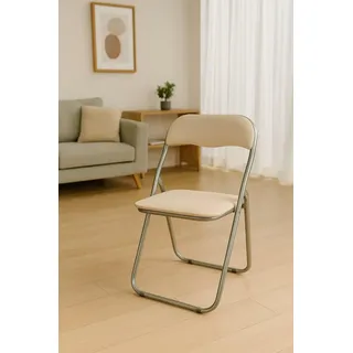Dmora Klappstuhl Marbella Beige, gepolsterter Stuhl