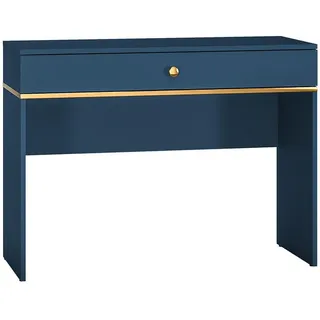 Feldmann-Wohnen Schminktisch Marine dunkelblau / gold 100 / 40 / 79cm , Blau , Metall , Rechteckig,Rechteckig , Wange , 100x79x40 cm , Wohnzimmer, Wohnzimmertische, Konsolentische