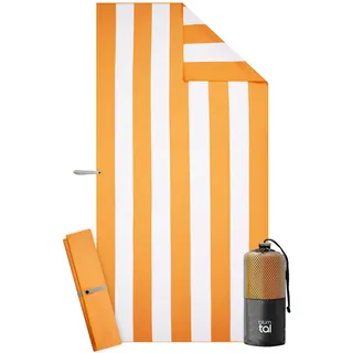 Blumtal Handtuch 90 x 180 cm Gelb/Weiß gestreift