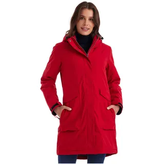 KILLTEC Damen Parka/Mantel wasserdicht mit abzippbarer Kapuze Damen Funktionsparka, rot, 46, 43284-000