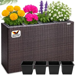 CASARIA Blumenkasten 95 x 27 x 60 cm Braun