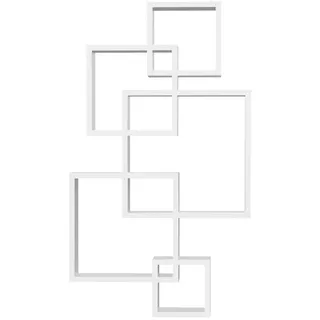 Homcom Wandregal, Tannenholz, Weiß , Holz , 10.2x86x49.5 cm , Wohnzimmer, Regale, Wandregale