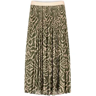 Plisseerock CARTOON "Plisseerock mit Plissee", Damen, Gr. 36, bunt (khaki, cream), Einsatz: 100% Polyester PES., Röcke Plisseerock