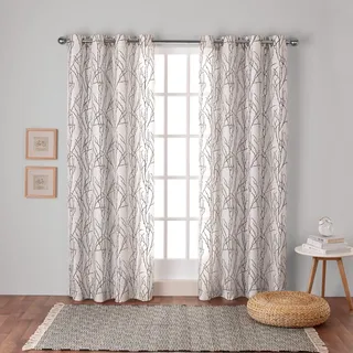 Exclusive Home Gardinen mit Tülle, Fenster-Gardinenpaneel- Paar, Polyester, Natur, 84" Length