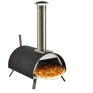 RED DECO Pizzaofen, Edelstahl Stein, grau, one Size