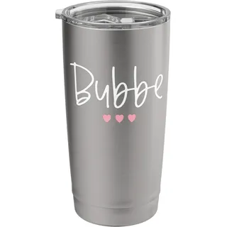 Bubbe jüdische Großmutter Oma Herzen Minimalistisch Doppelwandiger Edelstahl-Thermobecher