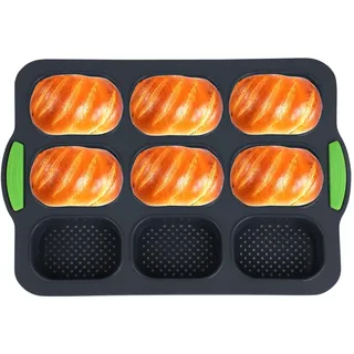 KITDAHOM Silikon Baguette Backform – Brötchen backform – Brötchenbackformen – antihaftbeschichtet – 9-Slot-Design – ideal für Baguettes, Brötchen, Hotdogs, perfekt für das Backen zu Hause
