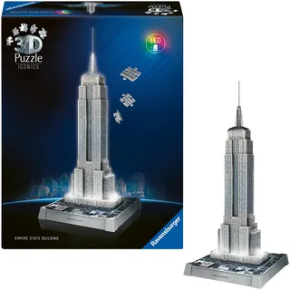 Ravensburger 3D Puzzle Iconics: Empire State Building - mit Licht