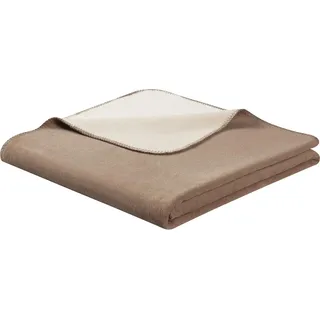 Biederlack Kuscheldecke Doubleface 150 x 200 cm Mischgewebe Braun