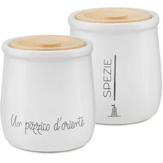 LA PORCELLANA BIANCA - Die ehrlichen Gewürzdosen Geschenkbox, Steingut