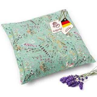 Navango® Lavendelkissen - Türkis | Dekokissen mit Füllung aus Lavendelblüten | Zierkissen Schlafkissen | Handgefertigt in Deutschland | ca. 30 x 30 cm | 100% Baumwolle | Duftkissen Lavendel