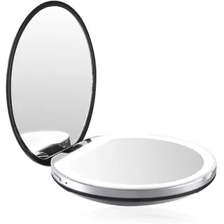 AILORIA Taschenspiegel »Taschenspiegel mit dimmbarer LED-Beleuchtung (USB) MAQUILLAGE«, schwarz