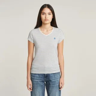 G-Star stripe, Eyben slim V-Neck T-Shirt 2.0 - Mehrfarbig - Damen, - S