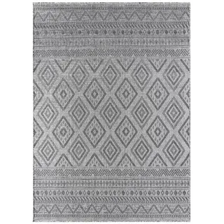 TT Home Wetterfest Outdoor-Teppich 240 x 340 cm Grau/Silber