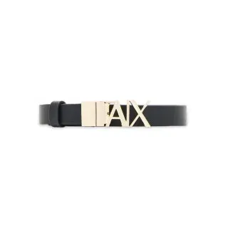 A|X Armani Exchange für Damen. XW002127AF17157MC069 Wendegürtel mit goldenem Logo schwarz (OSFA), Lässig, Leder