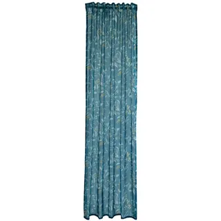 Fertigvorhang , Petrol , Textil , Floral , 140x245 cm , Oeko-Tex® Standard 100 , mit Kombiband , Heimtextilien, Vorhänge, Fertigvorhänge